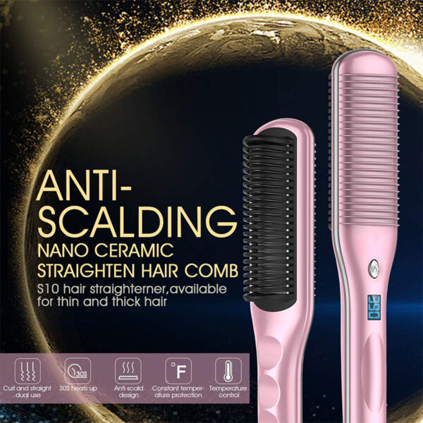 Hair Curler And Straightener Dual-use Straight Comb Electric Hair Straightener - Image 3