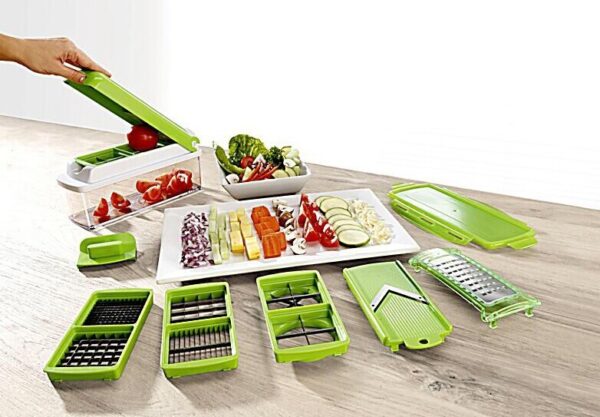 12pcs Multifunctional Vegetable Chopper Handle Food Grate Food Chopper Vegetable Slicer Dicer Cut Kitchen Gadgets - Image 10