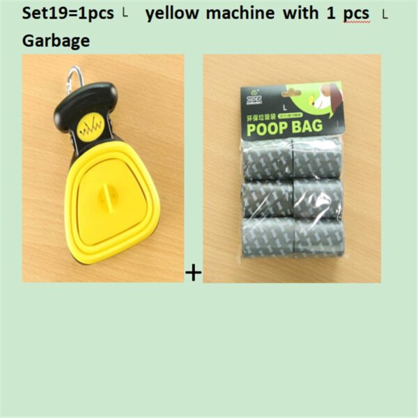 Dog Pet Travel Foldable Pooper Scooper With 1 Roll Decomposable bags Poop Scoop Clean Pick Up Excreta Cleaner Epacket Shipping - Image 2