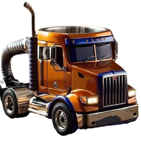 Durable Truck Coffee Mug Semi Truck Handcrafted Coffee Cup Semi-trailer Shaped Semi-Truck Coffee Mugs For Family - Image 3