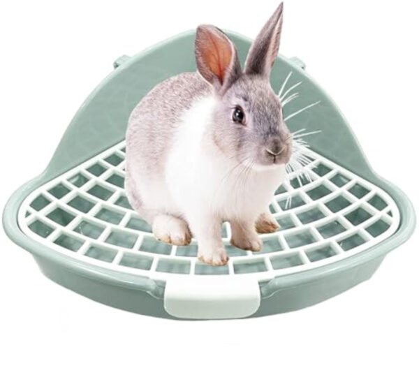 Rabbit Litter Box Bunny Corner Toilet Box Potty Trainer For Hamster Guinea Pig Ferret Rat Chinchialla Cage Pan