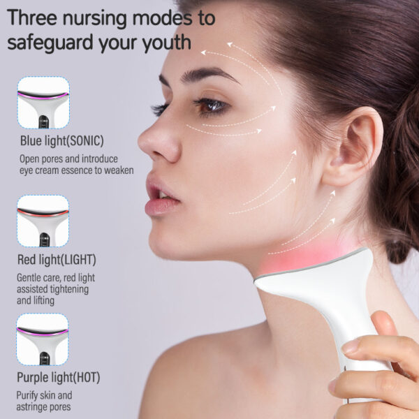 EMS Color Light Multifunctional Face Neck Beauty Apparatus - Image 4