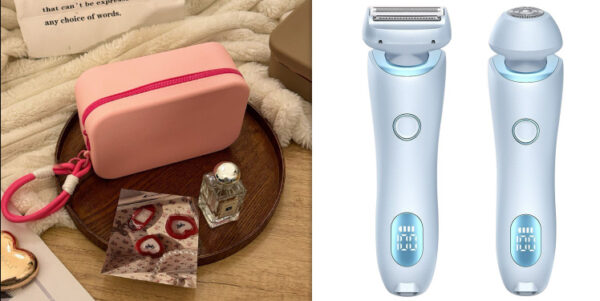 2 In 1 Hair Removal Epilator USB Rechargeable Trimmer Women Body Razor Face Leg Armpit Bikini Hand Pubic Shaver Hair Remover - Image 5