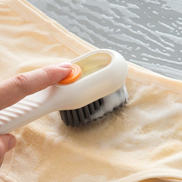 Multifunctional Soft-bristled Shoe Brush Long Handle Brush Automatic Liquid Adding Shoe Clothing Board Brush Cleaning Tool - Image 2