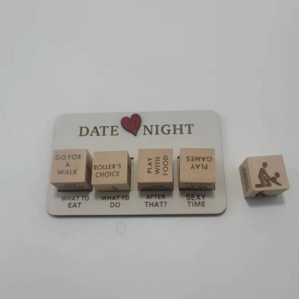 Wooden Date Night Dice Wooden Date Night Ideas Game Dice Romantic Couple Date Night Game Action Decision Dice Games For Couple - Image 5