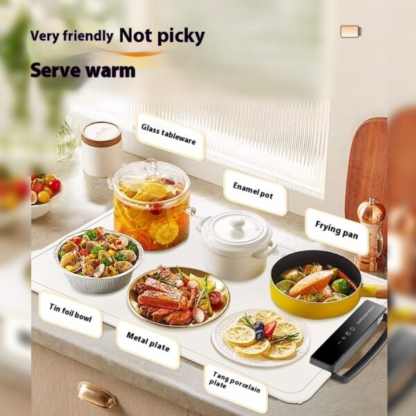 Silicone Foldable Food Warmer Roll Multifunctional Dishes Warming Keeping Plate Household - Image 2